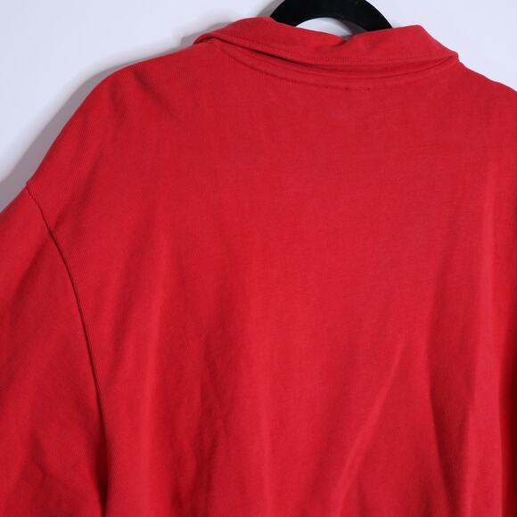LEVI'S Half Zip Logo Sweatshirt Pullover Red Mock Neck Long Sleeve Women's M - Picture 7 of 12